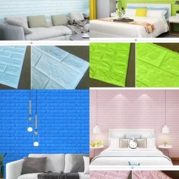 Kit com 15 Unidades de Placas de Papel 3D Auto Adesivo para Parede - Imagem 6