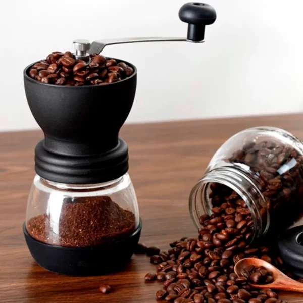 Moedor De Café E Grãos Manual Em Aço Inoxidável Portátil - Imagem 3