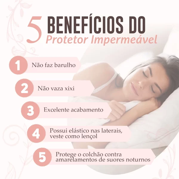 Capa de Colchão Impermeável Matelado Solteiro Cinza - Imagem 2