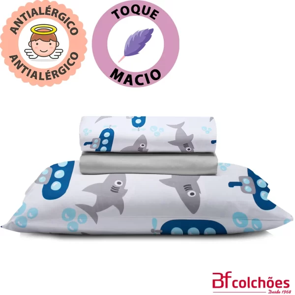Jogo de Cama Solteiro Lençol Infantil 3 Peças - Imagem 4