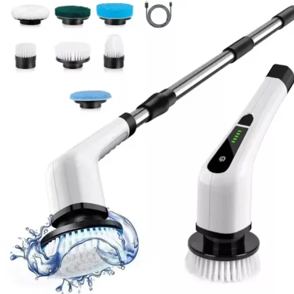 Esfregão Elétrico Mop Escova De Limpeza 360 Giratoria Usb - Imagem 2
