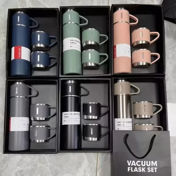 Kit Caneca e Garrafa Térmica - 3 Garrafas - 500ml - Imagem 2