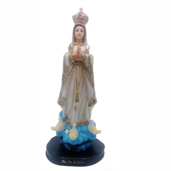Imagem de Nossa Senhora De Fátima em Resina 28cm - Imagem 5
