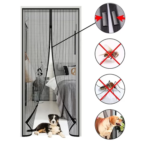 Cortina Tela Anti-Insetos Mosquiteiro Magic Mesh - Fecha com Imã - Imagem 2