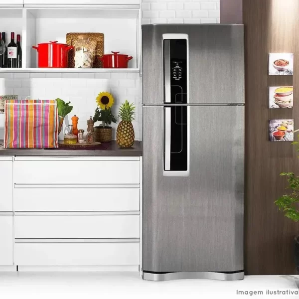 Papel Adesivo Lavável Aço Escovado Inox Impermeável - Imagem 3