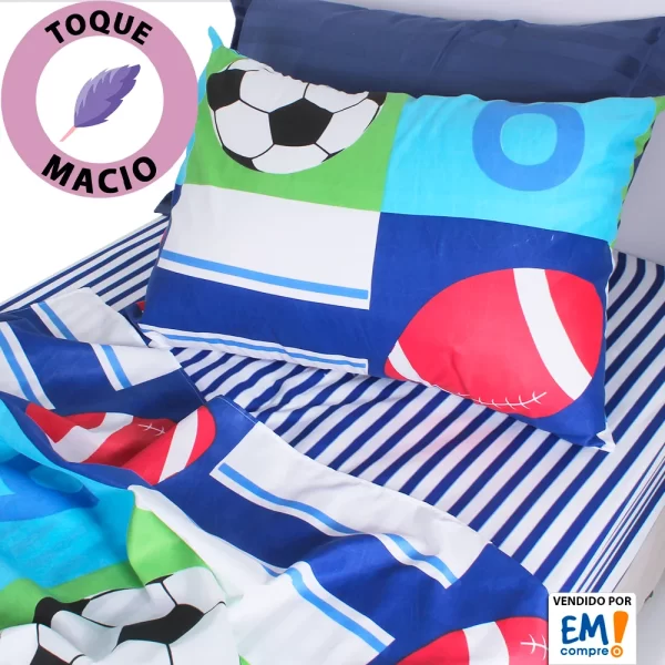 Jogo de Cama Solteiro Lençol Infantil 3 Peças - Imagem 5