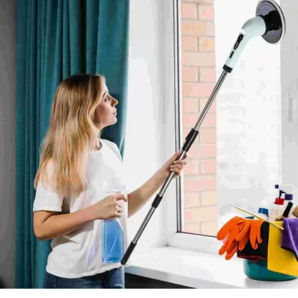 Esfregão Elétrico Mop Escova De Limpeza 360 Giratoria Usb - Imagem 4