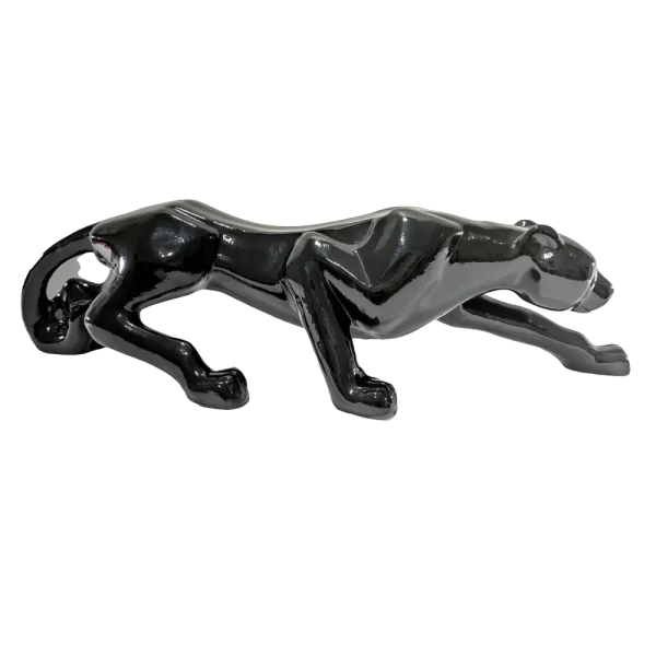 Escultura Pantera Preto Cadillac Cerâmica - 58cm - Imagem 6