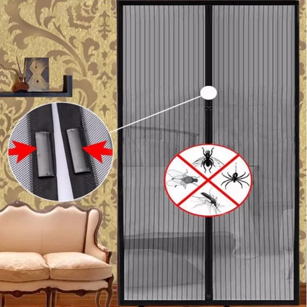 Cortina Tela Anti-Insetos Mosquiteiro Magic Mesh - Fecha com Imã - Imagem 5