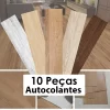 Kit 10 Porcelanato Autocolante Adesivo Para Piso Brilhante Vinílico 3d Impermeável