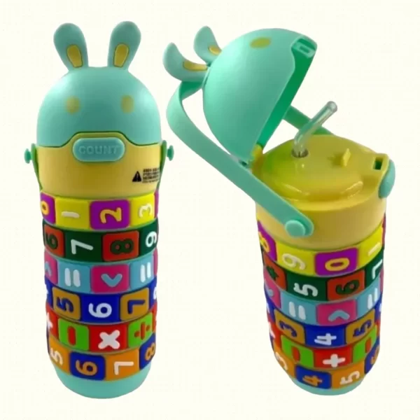 Garrafa Térmica Infantil 350ML Com Canudo - Imagem 4