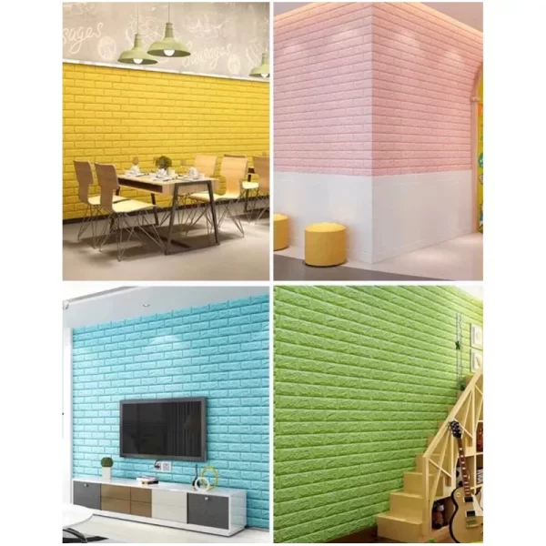Kit com 20 Unidades de Placas de Papel 3D Auto Adesivo para Parede - Estilo Madeira - Imagem 3