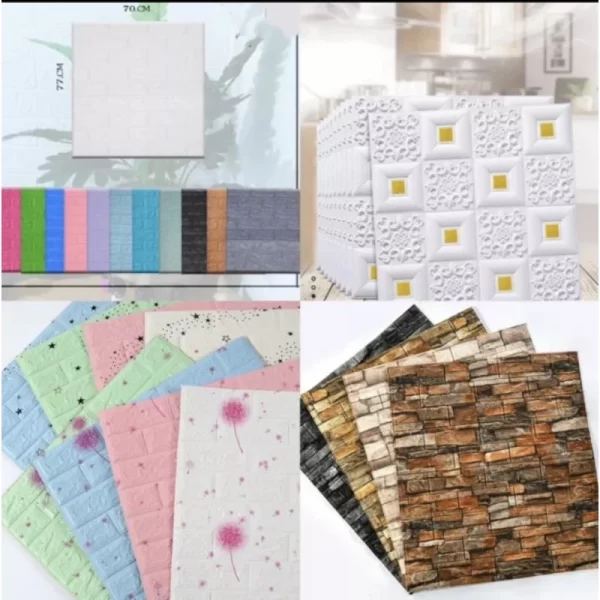 Kit com 15 Unidades de Placas de Papel 3D Auto Adesivo para Parede - Imagem 2