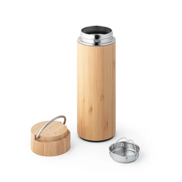 Garrafa em Bambu Térmica com Infusor de Chá - Imagem 2
