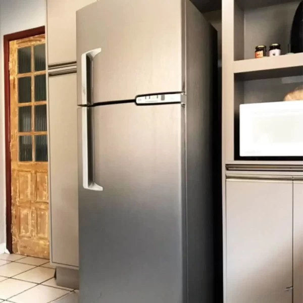 Papel Adesivo Lavável Aço Escovado Inox Impermeável - Imagem 6