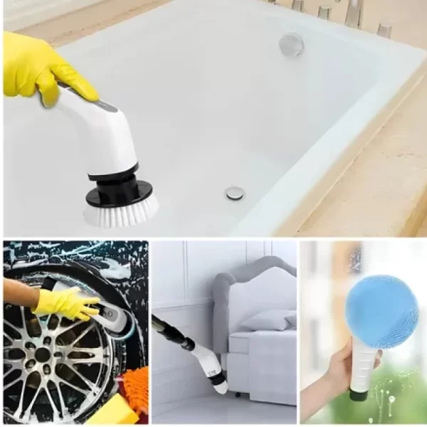 Esfregão Elétrico Mop Escova De Limpeza 360 Giratoria Usb - Imagem 6