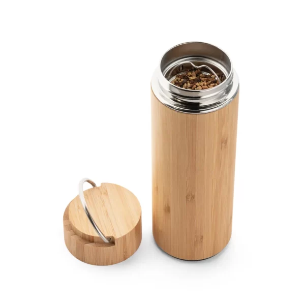 Garrafa em Bambu Térmica com Infusor de Chá - Imagem 3