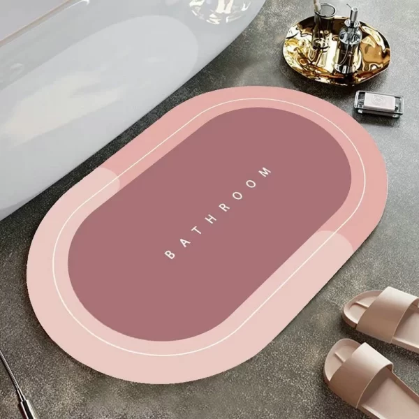 Tapete Antiderrapante De Espuma De Memória De Microfibra De Banheiro - Imagem 3