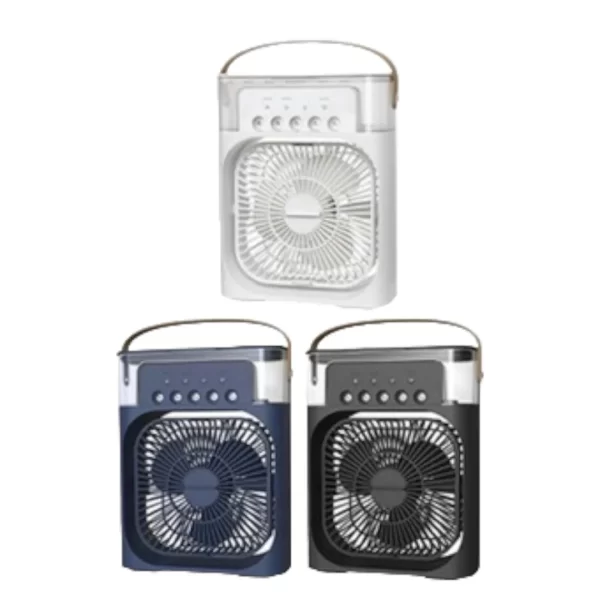 Ventilador Portátil 3 Em 1 Mini Ar Condicionado Umidificador E Climatizador Com LED Tanque De Água - Imagem 3
