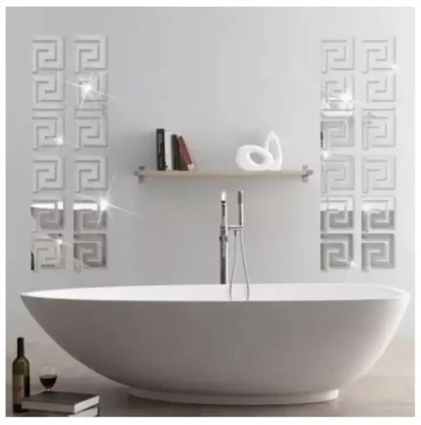 Espelho Decorativo Labirinto Quarto Sala Hall 12cm 15 Pcs - Imagem 3