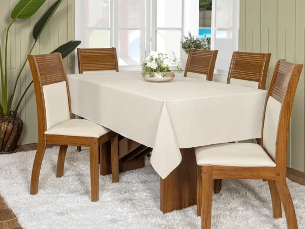Toalha de Mesa Retangular 1,40x1,40 Oxford - 4 Cadeiras - Imagem 4