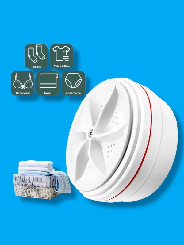 Mini Máquina De Lavar Roupa USB Rotativa Portátil Para Roupas Íntimas - Imagem 5