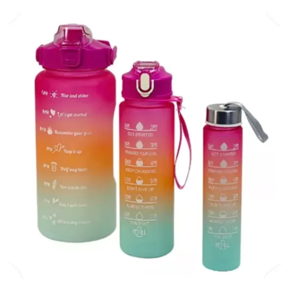 Kit 3 Garrafas De Água Squeeze Motivacional - Imagem 6