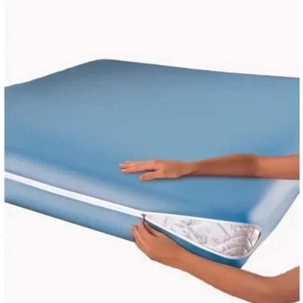 Capa Colchão Solteiro Azul - Imagem 5