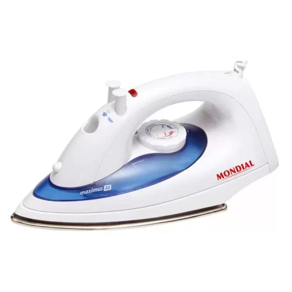 Loja Azms-Ferro De Passar A Vapor Mondial Cor Branco E Azul Com Base 110v - Imagem 5