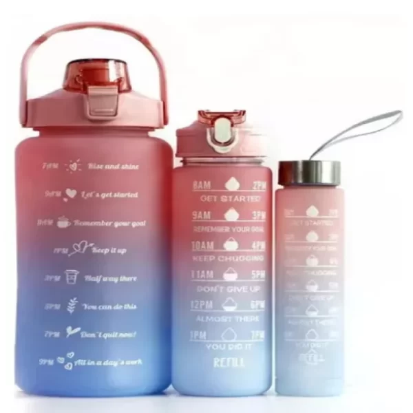 Kit 3 Garrafas De Água Squeeze Motivacional - Imagem 4