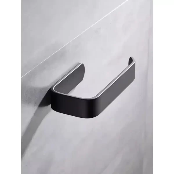 Suporte Para Papel Higiênico Preto - Imagem 3