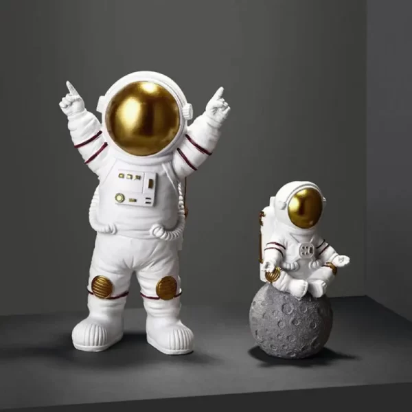 Resina Astronauta Estátua para Quarto e Escritório - Imagem 2