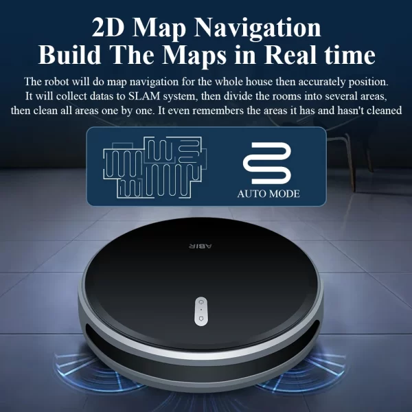 Robô Aspirador De Pó ABIR G20S,Navegação No Mapa De IA,Partição Superinteligente,Com Memória Funciona Com Alexa E Google Assistant - Imagem 2