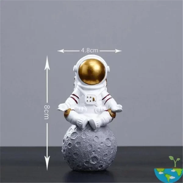 Resina Astronauta Estátua para Quarto e Escritório - Imagem 6