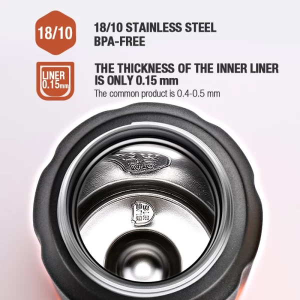 FEIJIAN-Garrafa Térmica De Aço Inoxidável à Prova De Vazamento - 600ml - Imagem 3