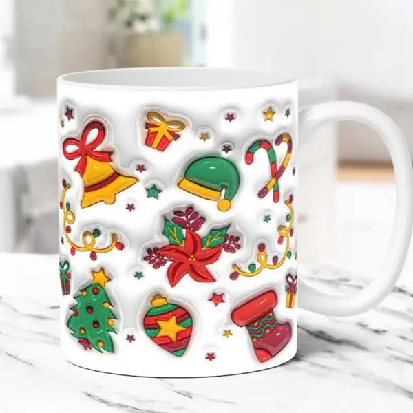 Caneca De Natal De Cerâmica Com Alça - Imagem 2