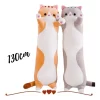 Almofada Travesseiro Xuxão Pelucia Gato Gatinho 130cm Cinza