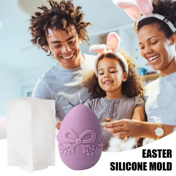 Molde De Silicone De Páscoa Para Fabricação De Vela - Imagem 3