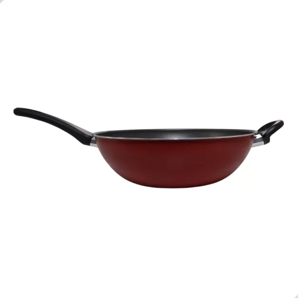 Frigideira Funda Wok Antiaderente 30cm Vermelha 5L - Imagem 4