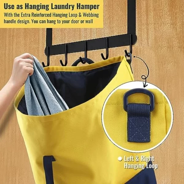 Bolsa Cesta de Lavanderia Extra Grande com Alças de Ombro -125l - Imagem 5