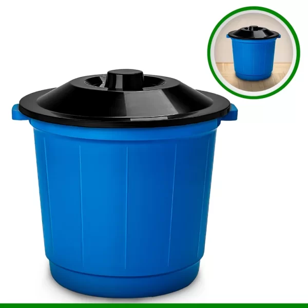 Lixeira Cesto 10 Litros Para Cozinha Plástico Com Tampa - Imagem 4