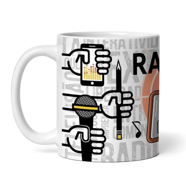 Caneca Personalizada Profissão Radialista em Cerâmica 325ml - Imagem 2