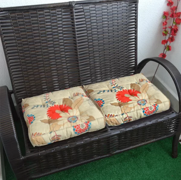 Almofada Futton Turco Wendy 42x42cm Floral Beje - Imagem 2