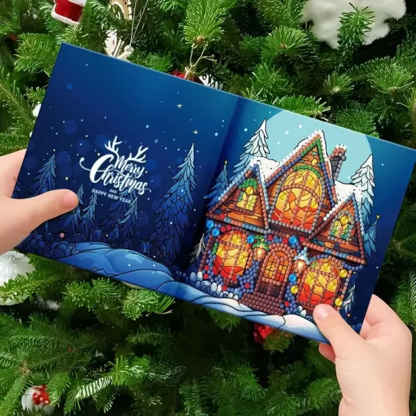 Cartões de Natal com Strass Pintura Broca - Imagem 2