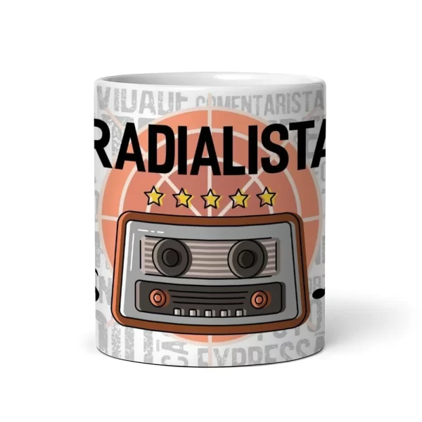 Caneca Personalizada Profissão Radialista em Cerâmica 325ml - Imagem 3