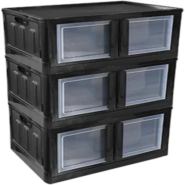 Organizador Empilhável Dobrável Com Rodas - 75l - Imagem 5