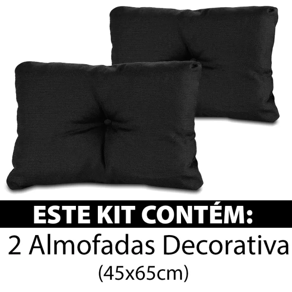 Kit 2 Peças Almofada com Enchimento Flocos de Espuma 45x65cm - Imagem 2