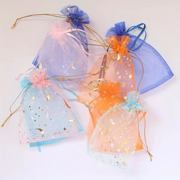 Saco de Organza Star and Plain Drawstring 4.72 * 3.54in - Imagem 6
