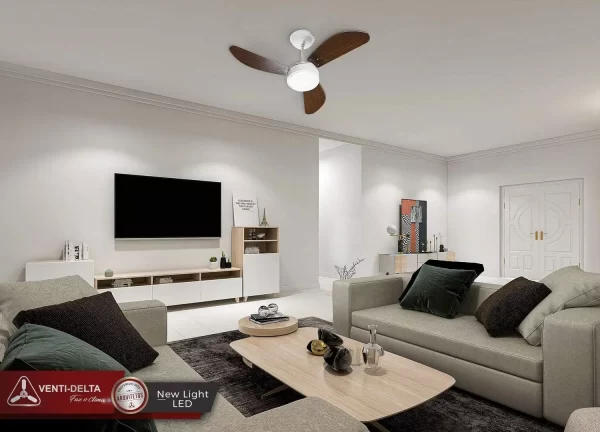 Ventiladores de Teto Branco com Air Cooler, VT New Light, 12W, 3 Pares, Ventilador, 12V - Imagem 3