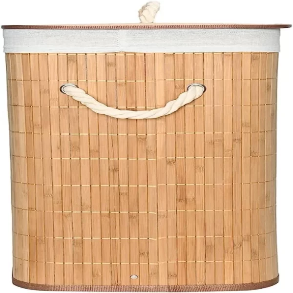 Cesta De Rattan Com Alças Para Roupas Sujas - Imagem 4